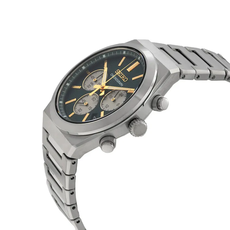 Seiko Chronograph Sporty Green Dial Watch- SSB461P1